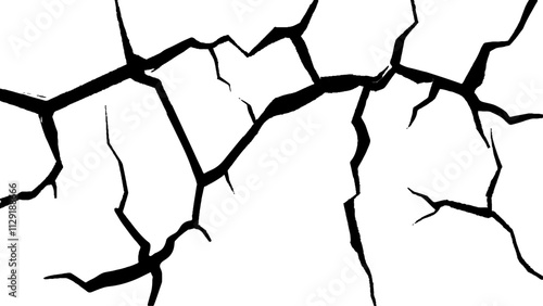 Vector the cracks concrete wall texture white and black. Grungy, grunge effect, grunge texture, dry land crack effect,