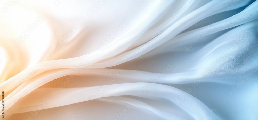 Smooth white fabric with elegant folds and soft light. Smooth white fabric with elegant folds and soft light.