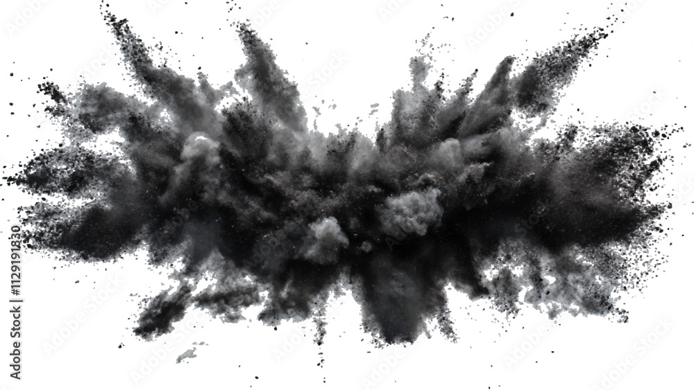 Black powder explosion with dark colors isolated white background. Abstract powder splatted on white background, Black vibrant paint black powder explosion with dark colors isolated white background. Black powder explosion with dark colors isolated white background. Abstract powder splatted on white background, Black vibrant paint black powder explosion with dark colors isolated white background.