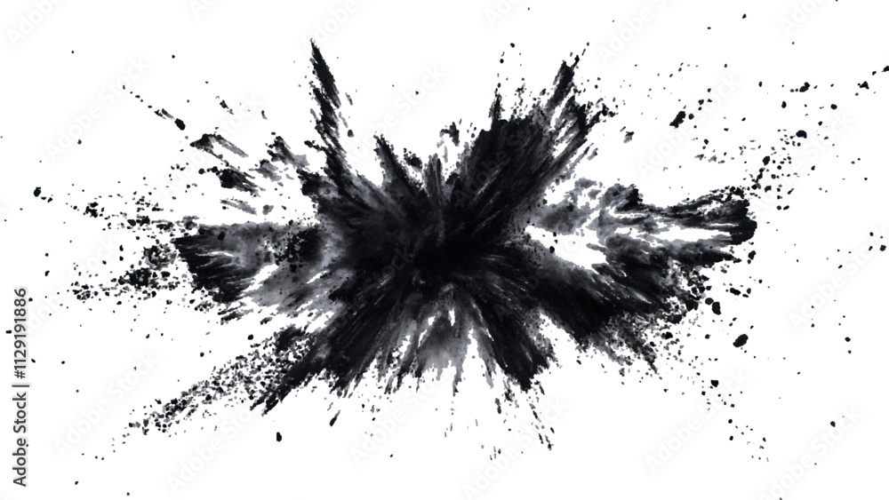 Black powder explosion with dark colors isolated white background. Abstract powder splatted on white background, Black vibrant paint black powder explosion with dark colors isolated white background. Black powder explosion with dark colors isolated white background. Abstract powder splatted on white background, Black vibrant paint black powder explosion with dark colors isolated white background.