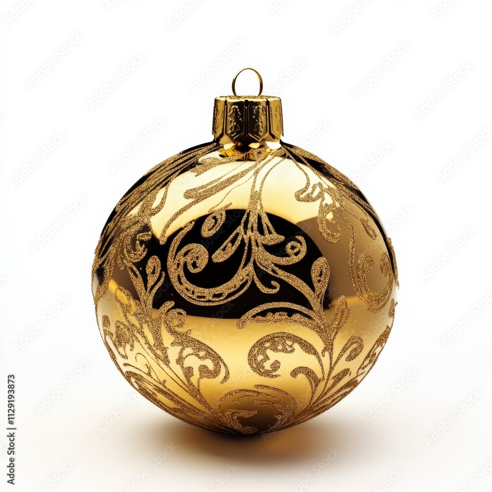 gold ornament with intricate design for holiday decoration gold ornament with intricate design for holiday decoration