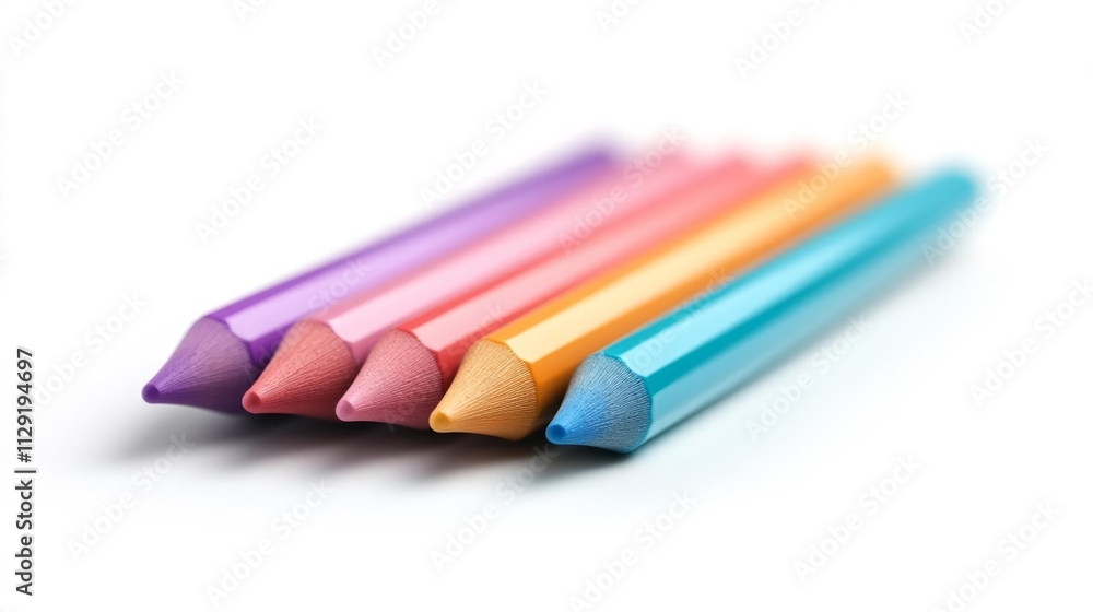 Fototapeta premium Colorful Markers Set Isolated on White Background. Generative AI