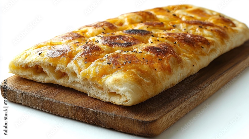 Tasty Chicken Pita on Wooden Board. Generative AI Tasty Chicken Pita on Wooden Board. Generative AI