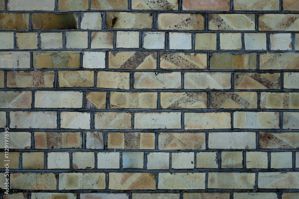 Obraz premium The photo shows a close-up of a brick wall