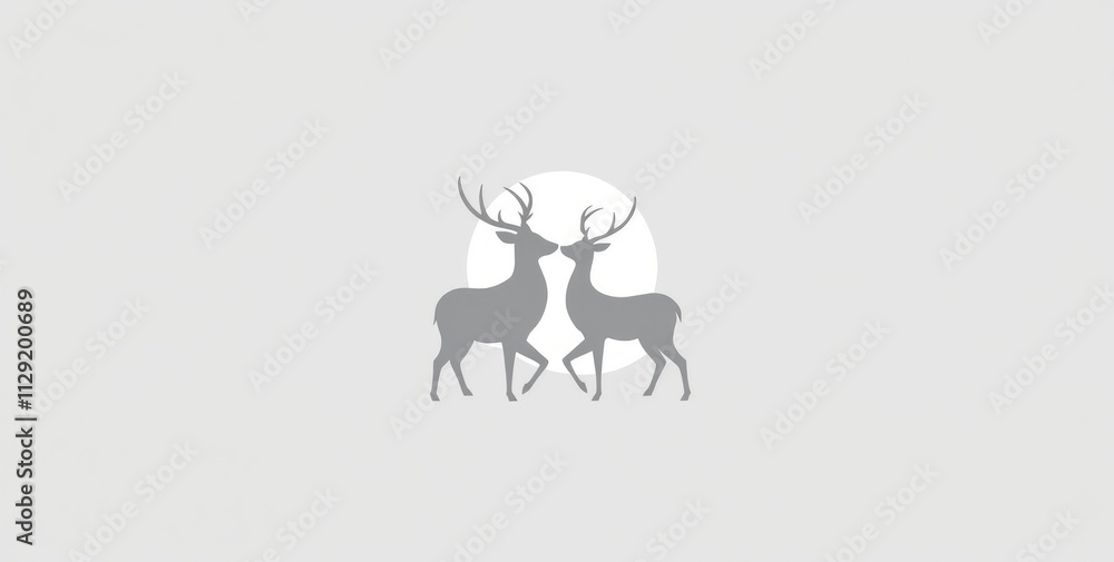 A tender connection unfolds as a pair of deer stand close together, silhouetted against the soft glow of the moon. This enchanting scene captures their bond beautifully A tender connection unfolds as a pair of deer stand close together, silhouetted against the soft glow of the moon. This enchanting scene captures their bond beautifully