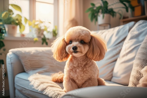 Poodle Puppy in a Sunny Living Room