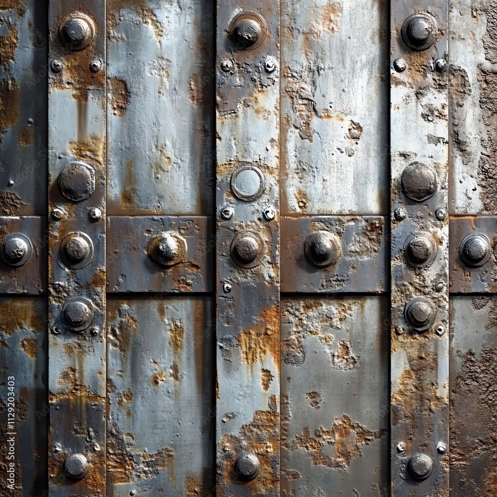 Rusty Metal Texture with Rivets Rusty Metal Texture with Rivets