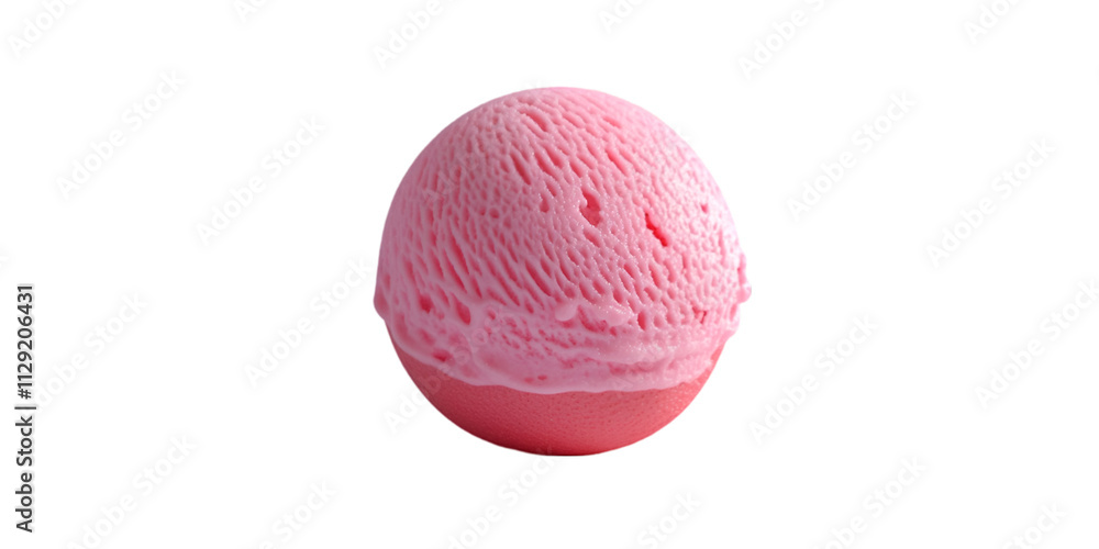 Strawberry Ice Cream Scoop Isolated on White Background
Strawberry Ice Cream Scoop Isolated on White Background
