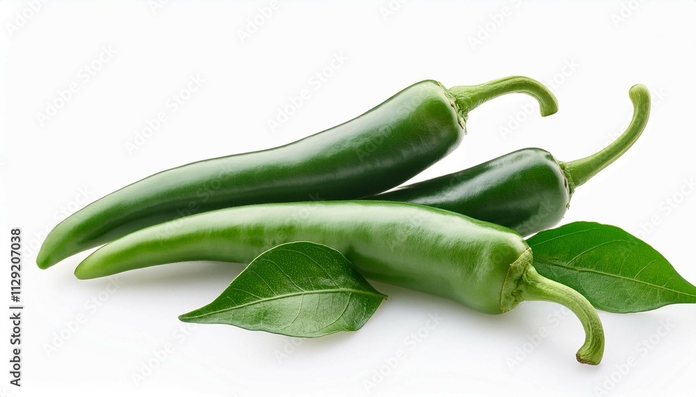 green pepper on a white background green pepper on a white background