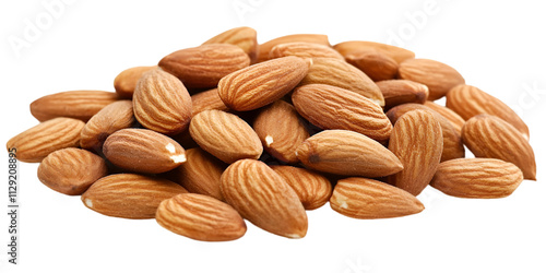 Heap of Almonds on Transparent Background