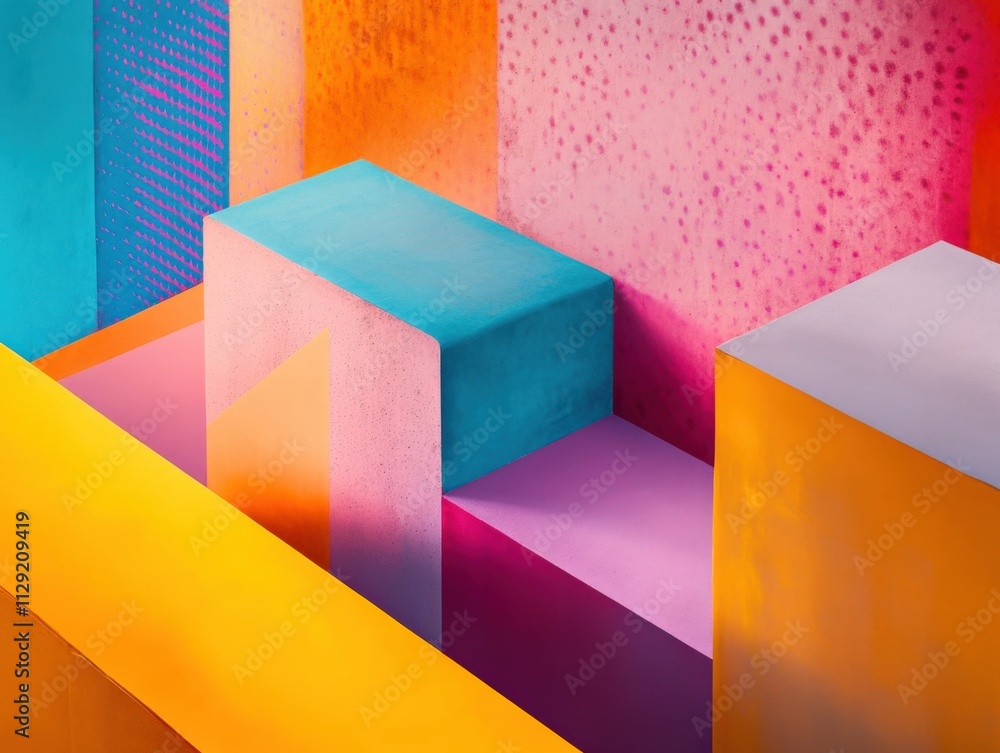 vibrant abstract geometric shapes in bright colors vibrant abstract geometric shapes in bright colors
