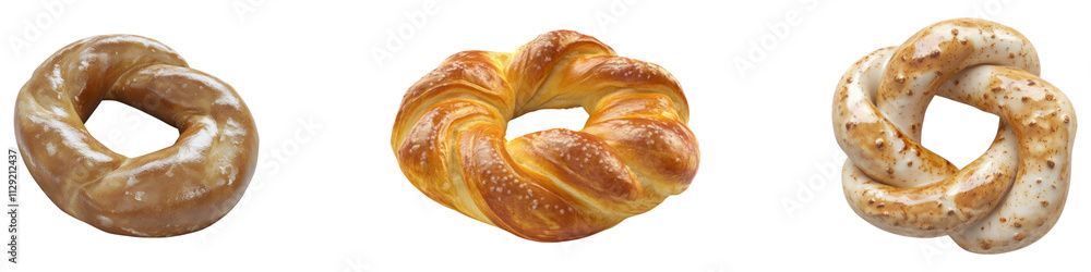 Butter Roll isolated on transparent background, Set of Butter Roll isolated on transparent background, Set of