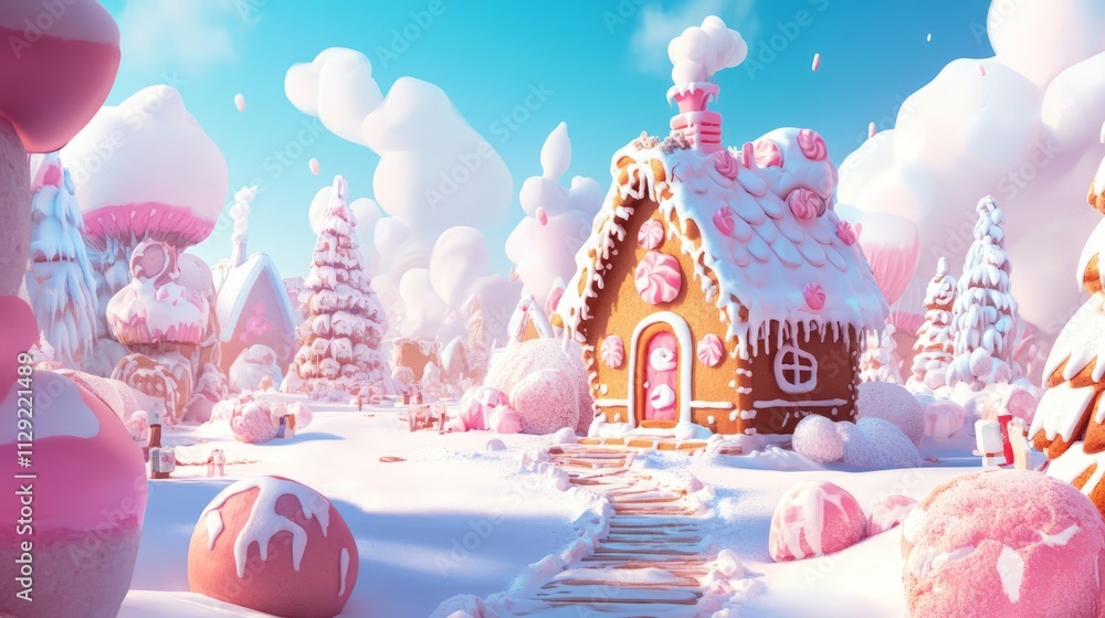 Gingerbread House Day background concept Gingerbread House Day background concept
