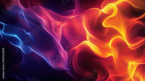 Neon abstract patterns pulsating with energy