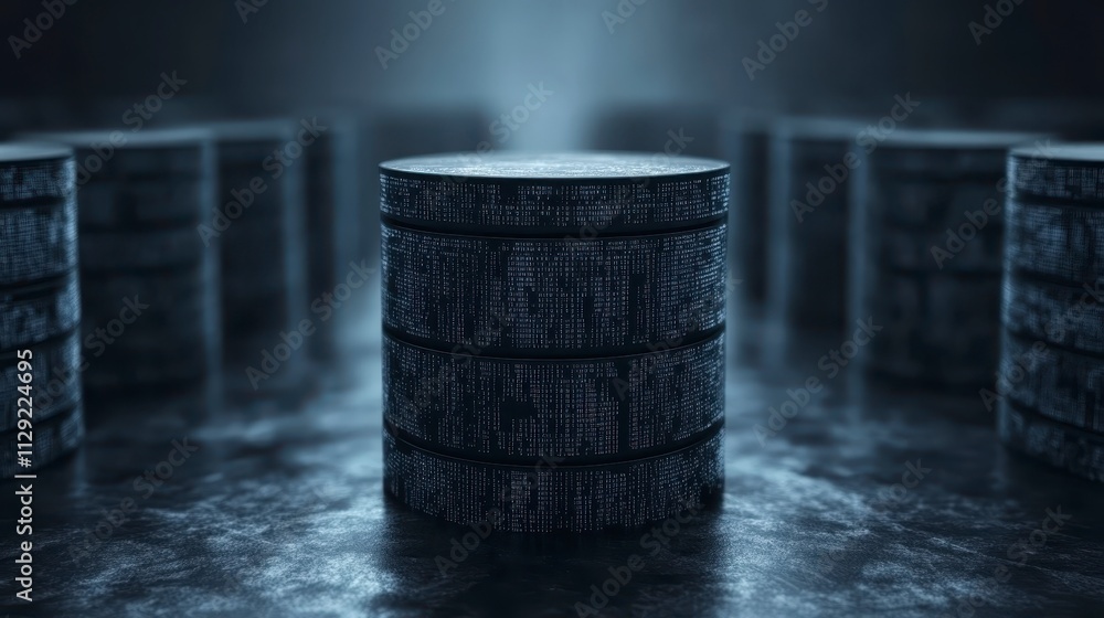 Data Storage Secure Server Database Digital Information Cyber Security Technology Concept Data Storage Secure Server Database Digital Information Cyber Security Technology Concept