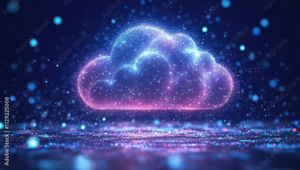 Vibrant Abstract Cloud Design with Magical Sparkles and Colors on a Shimmering Surface, Capturing the Essence of Imagination and Dreamy Atmospheres Vibrant Abstract Cloud Design with Magical Sparkles and Colors on a Shimmering Surface, Capturing the Essence of Imagination and Dreamy Atmospheres