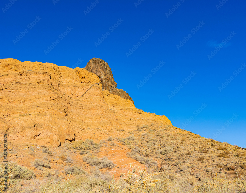 Volcanic Rock Formation on Tuyuna Mesa, Santa Ana Pueblo, New Mexico, USA