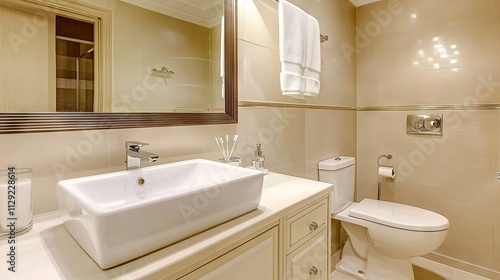 Wallpaper Mural Elegant Contemporary Bathroom with White Sink Torontodigital.ca