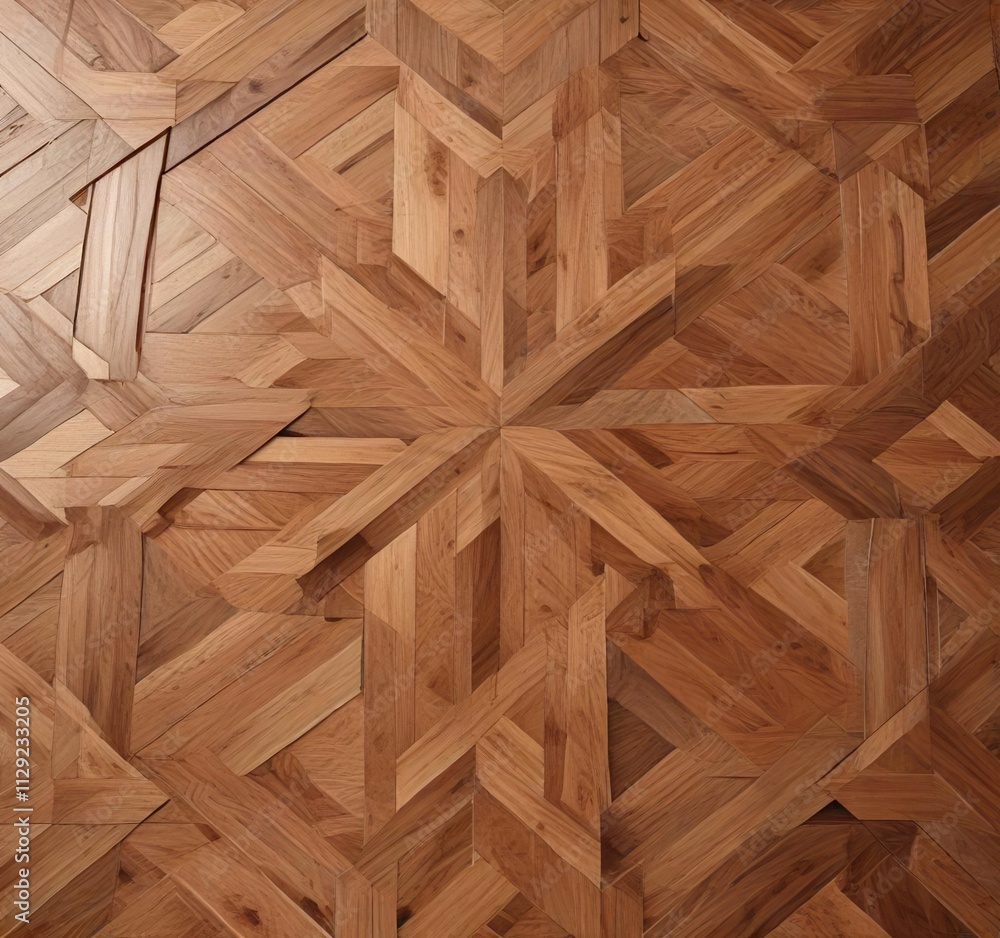 Elegant wooden parquet with intricate geometric motifs, pattern, geometric, marquetry Elegant wooden parquet with intricate geometric motifs, pattern, geometric, marquetry