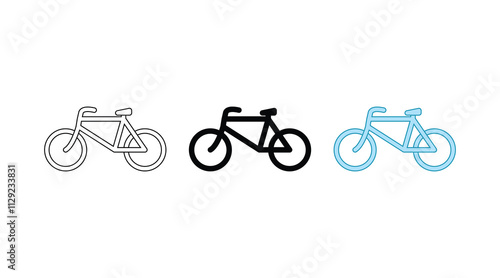 Bicycle vector icon. Black and white bicycle icon. Vector illustration
