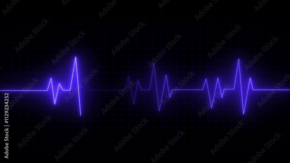 Glowing neon green color heartbeat rate Animation. Abstract digital heartbeat signal icon. Glowing neon green color heartbeat rate Animation. Abstract digital heartbeat signal icon.