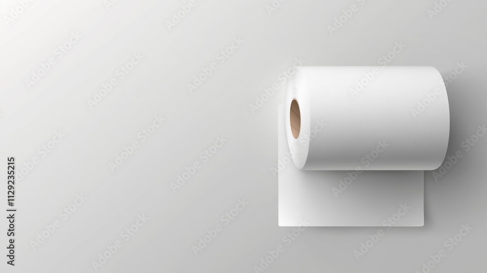 Vector realistic toilet paper roll white blank Vector realistic toilet paper roll white blank