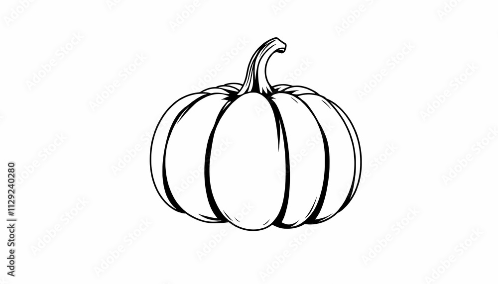 Pumpkin on Black or White Background Pumpkin on Black or White Background