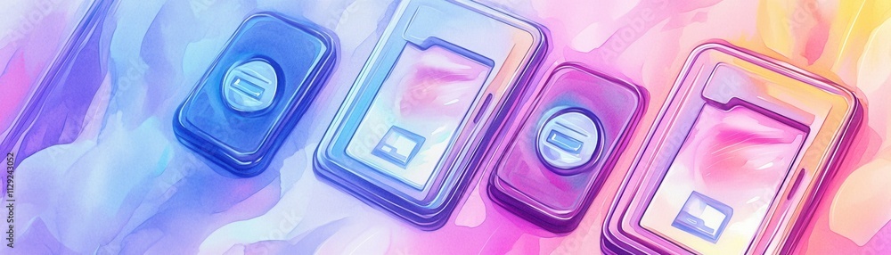 Colorful abstract digital design representing modern technology and communication. Colorful abstract digital design representing modern technology and communication.