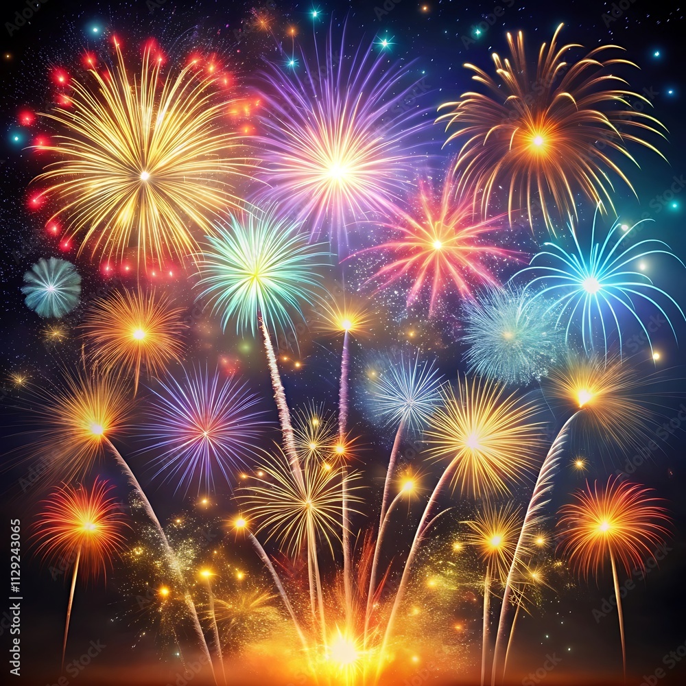 Fireworks background. New year celebration concept. Fireworks background. New year celebration concept.