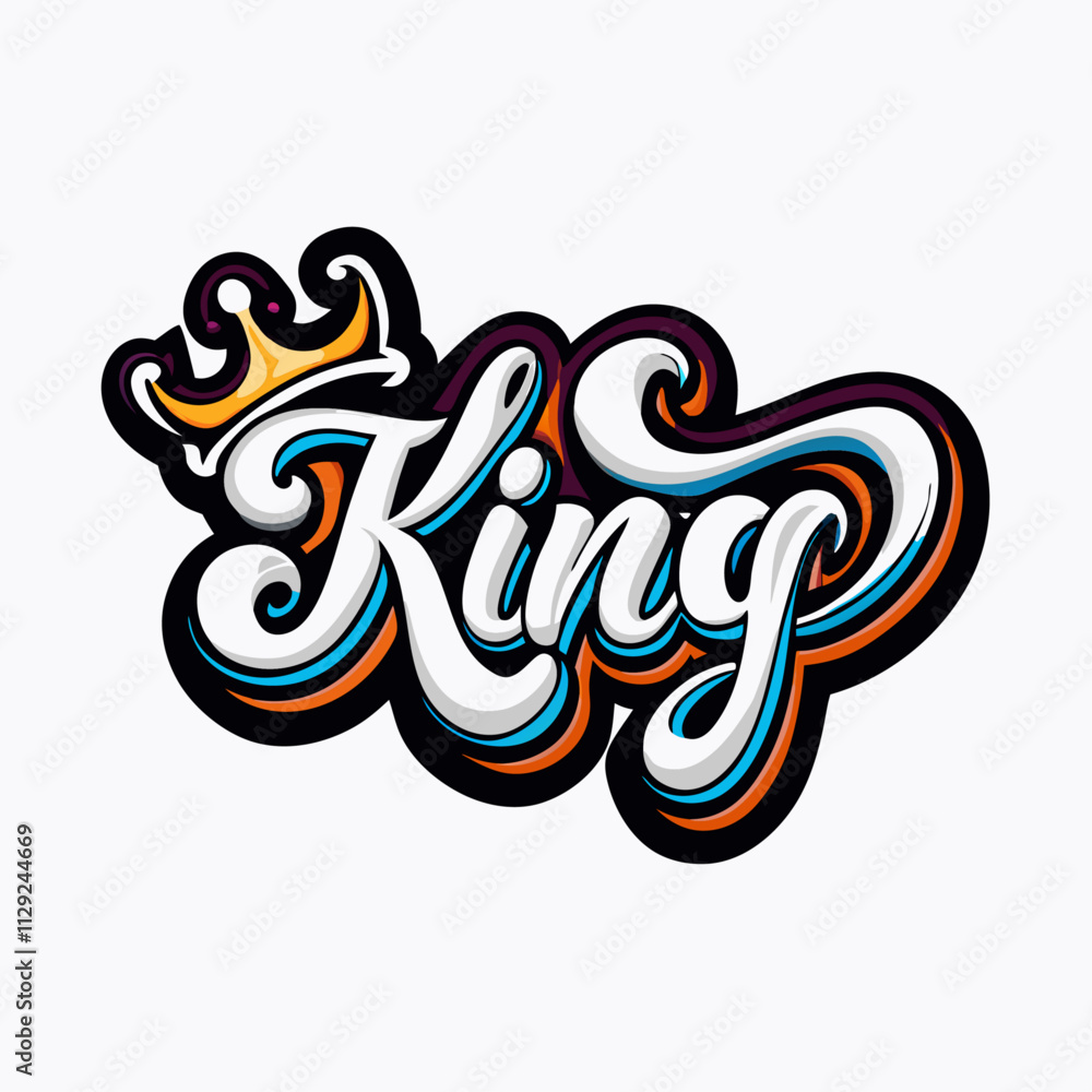 Fototapeta premium King Lettering Typography Lettering vector illustration (4)