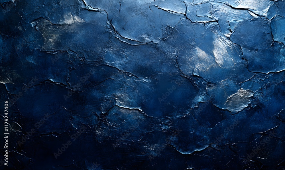 An abstract navy blue grunge relief background with subtle metallic highlights An abstract navy blue grunge relief background with subtle metallic highlights