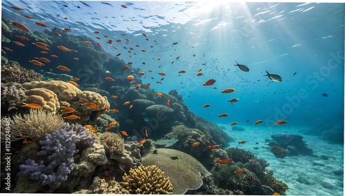 coral reef in sea