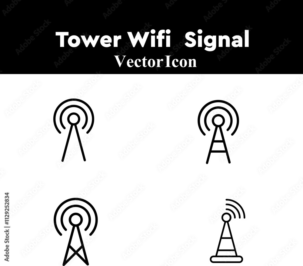 signals wifi tower icon around design
signals wifi tower icon around design