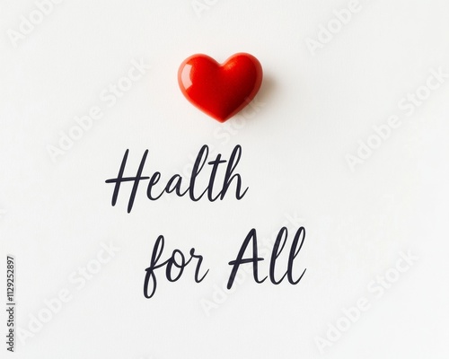 Heart Health Awareness Simple Message with Red Heart Symbol photo