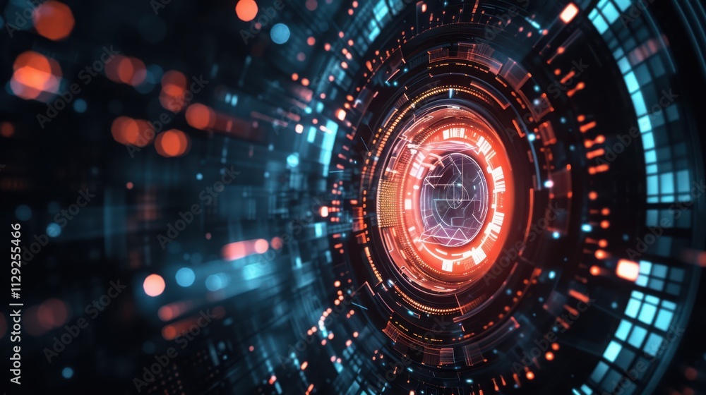 Abstract Futuristic Technology Circular Interface Design Abstract Futuristic Technology Circular Interface Design