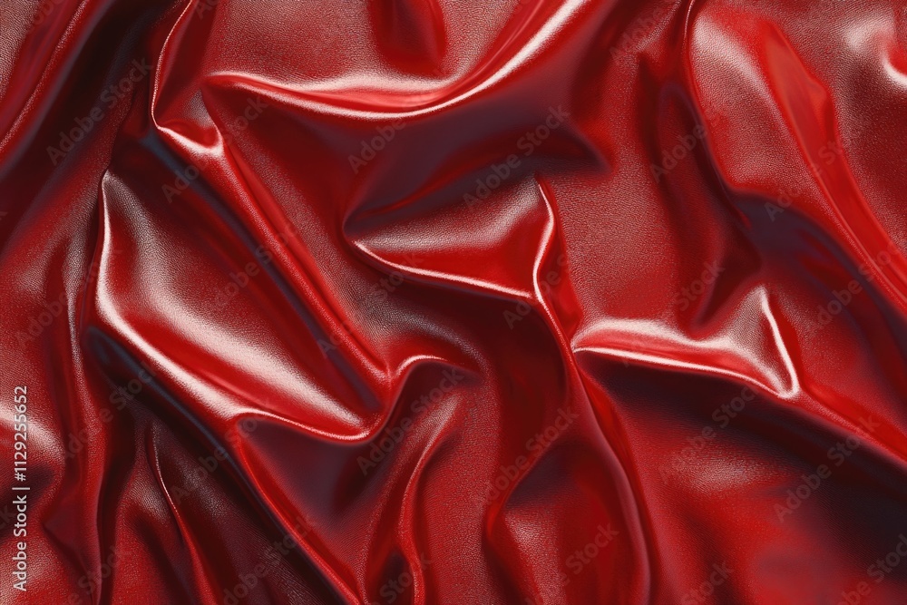 Obraz premium Shiny Red Cloth Close Up