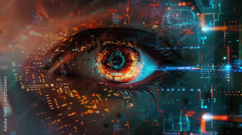 Digital Eye Augmented Reality Futuristic Technology Digital Eye Augmented Reality Futuristic Technology