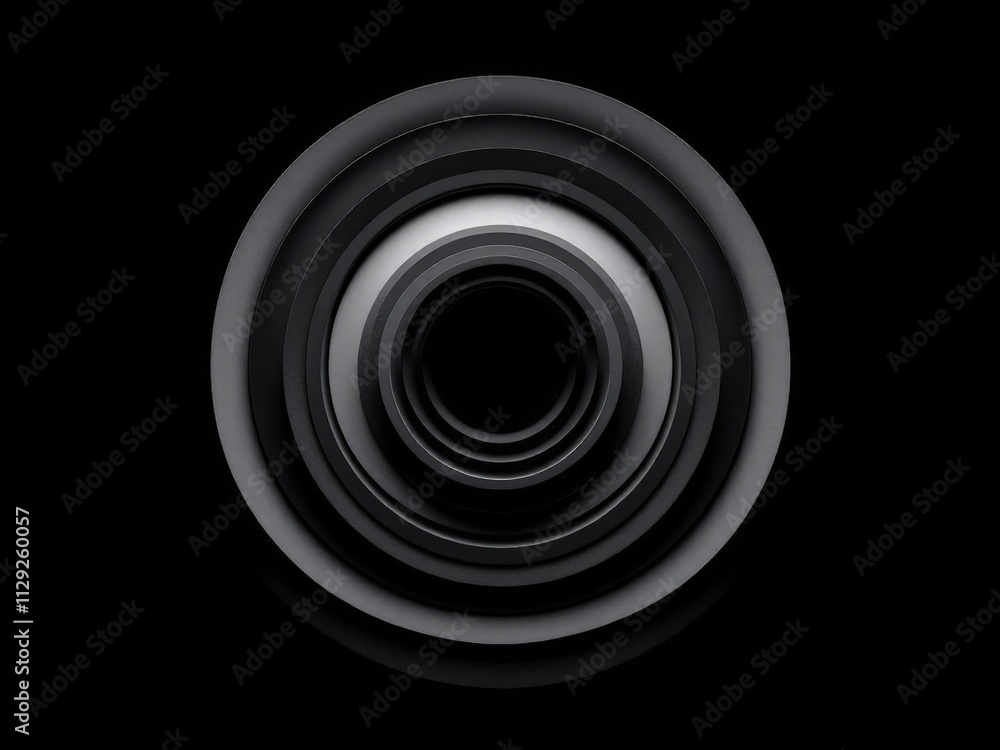 Exploring the depths of abstract design through layered circular patterns set against a dark backdrop, creating a sense of infinity and mystery Exploring the depths of abstract design through layered circular patterns set against a dark backdrop, creating a sense of infinity and mystery