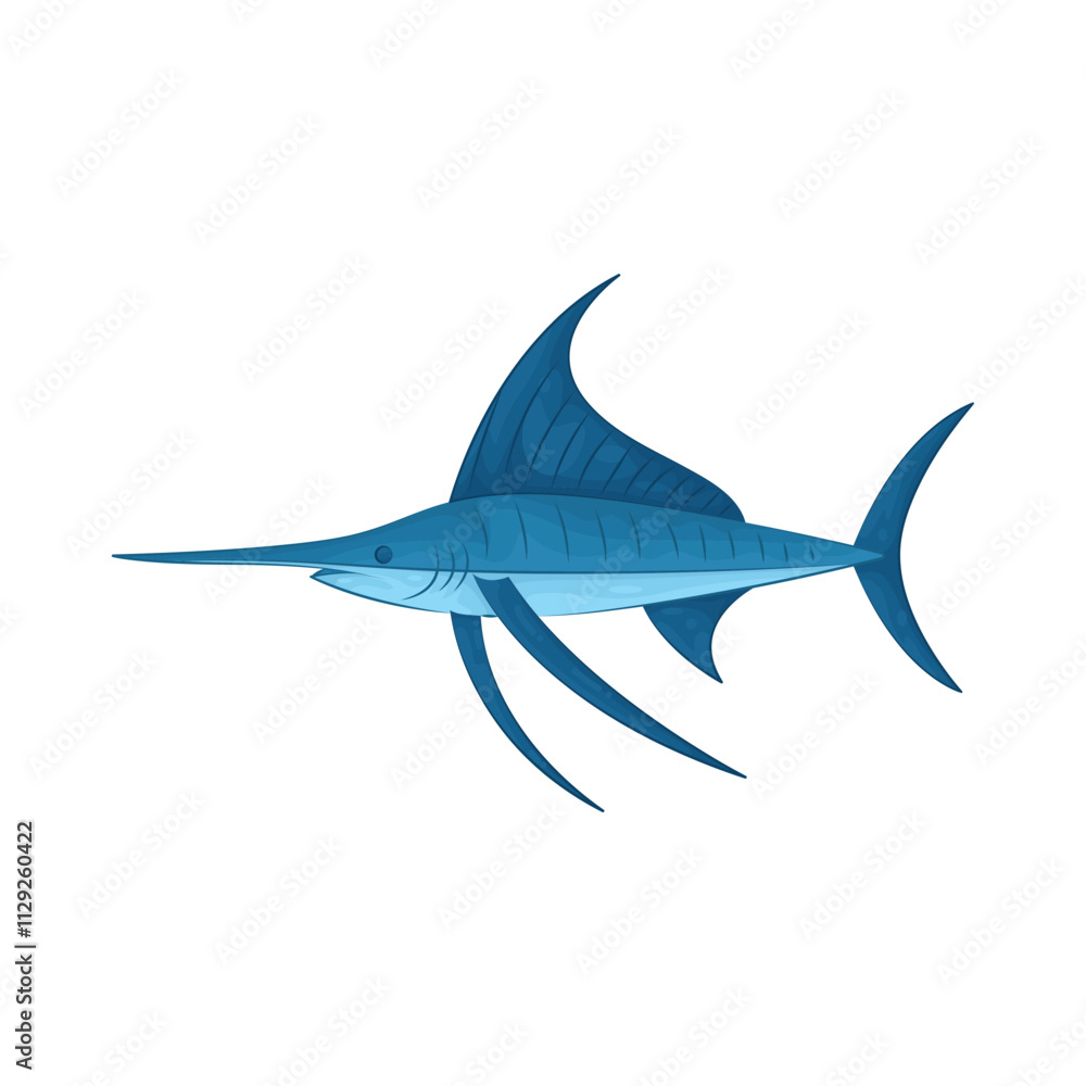 Illustration of swordfish Illustration of swordfish