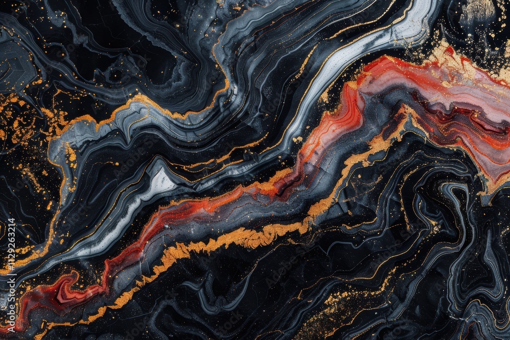 Obraz premium Luxurious marble texture background with intricate patterns, close-up