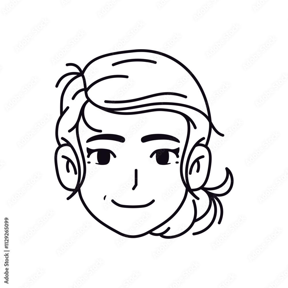 Vector Young Smiling Black Woman Avatar Cartoon Illustration Isolated Vector Young Smiling Black Woman Avatar Cartoon Illustration Isolated