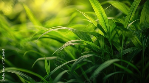 Lush green abstracts in natural serenity