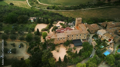 Historic architectural complex Castell d Emporda in Spain