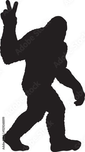 Free Vector Bigfoot silhouettes Vector and Flat design bigfoot silhouette
