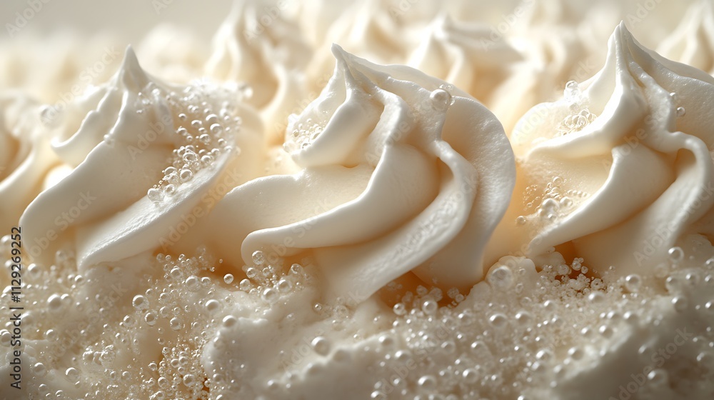 Creamy swirls of frosting decorated with pearls Creamy swirls of frosting decorated with pearls