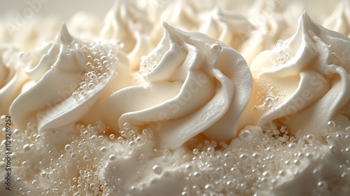 Creamy swirls of frosting decorated with pearls