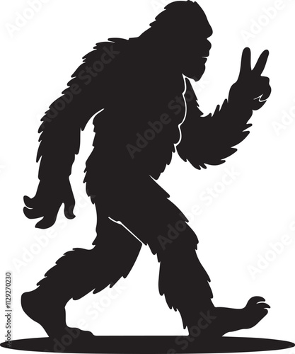 Free Vector Bigfoot silhouettes Vector and Flat design bigfoot silhouette