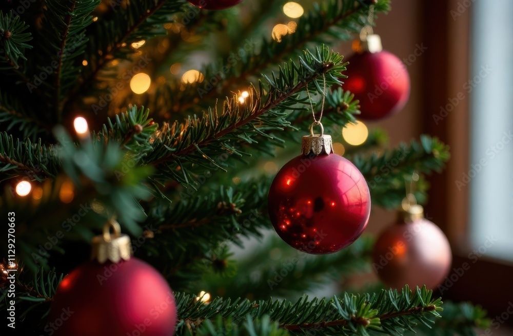 Modern holiday tree design combining matte velvet and shiny textures.
Modern holiday tree design combining matte velvet and shiny textures.