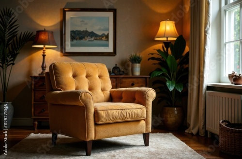 Timeless interior style blending vintage textures and modern comfort.

