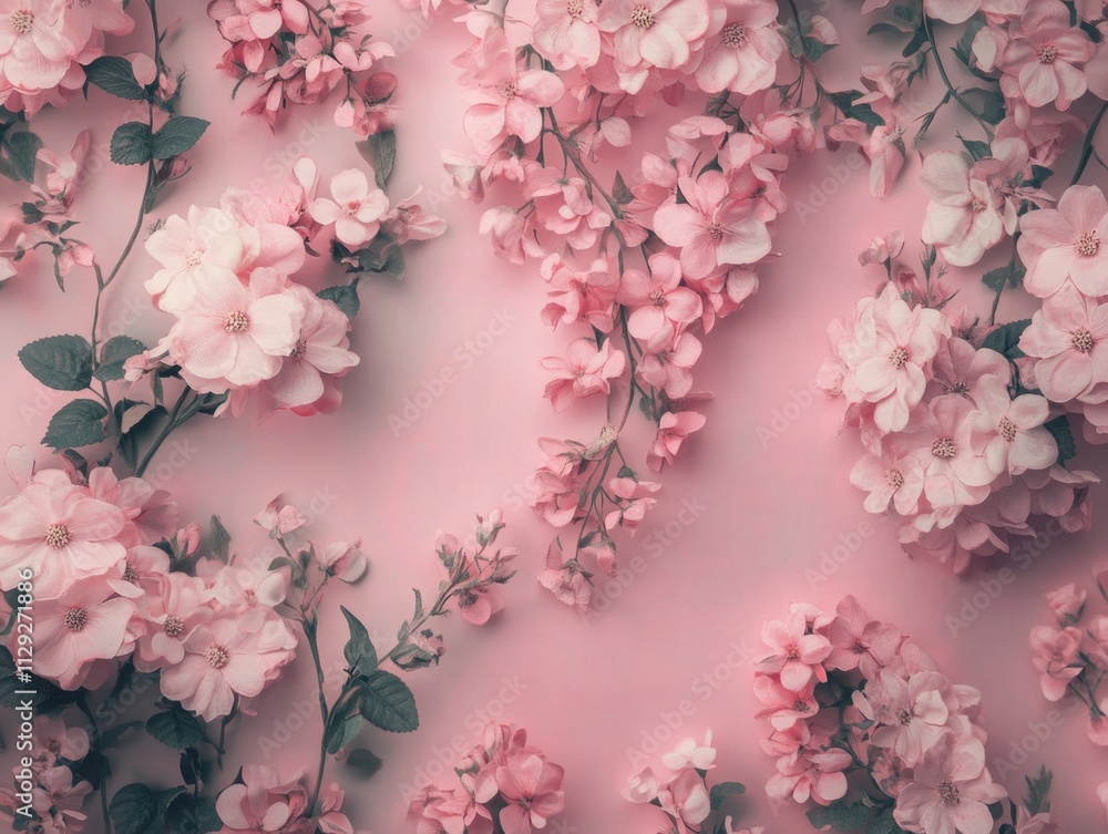 Obraz premium Pink Flowers Background